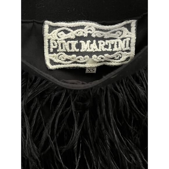 Pink‎ martini black feather skirt -xs - Picture 2 of 5